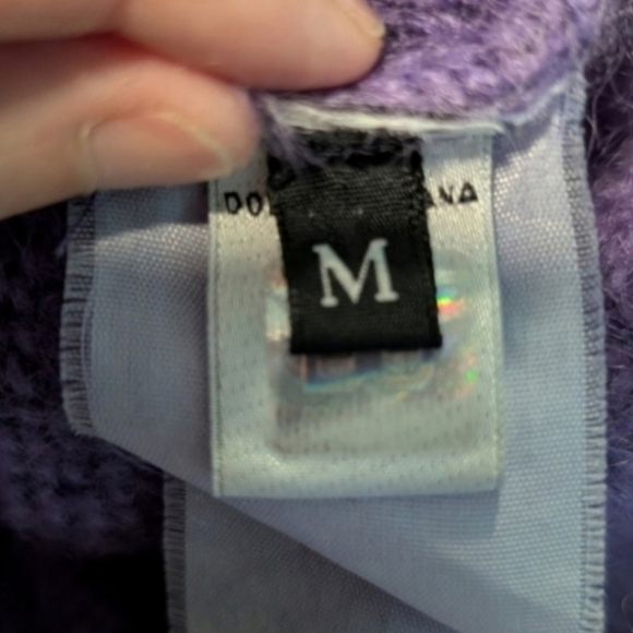 Dolce & Gabbana Purple Angora Turtleneck Sweater - Picture 9 of 14